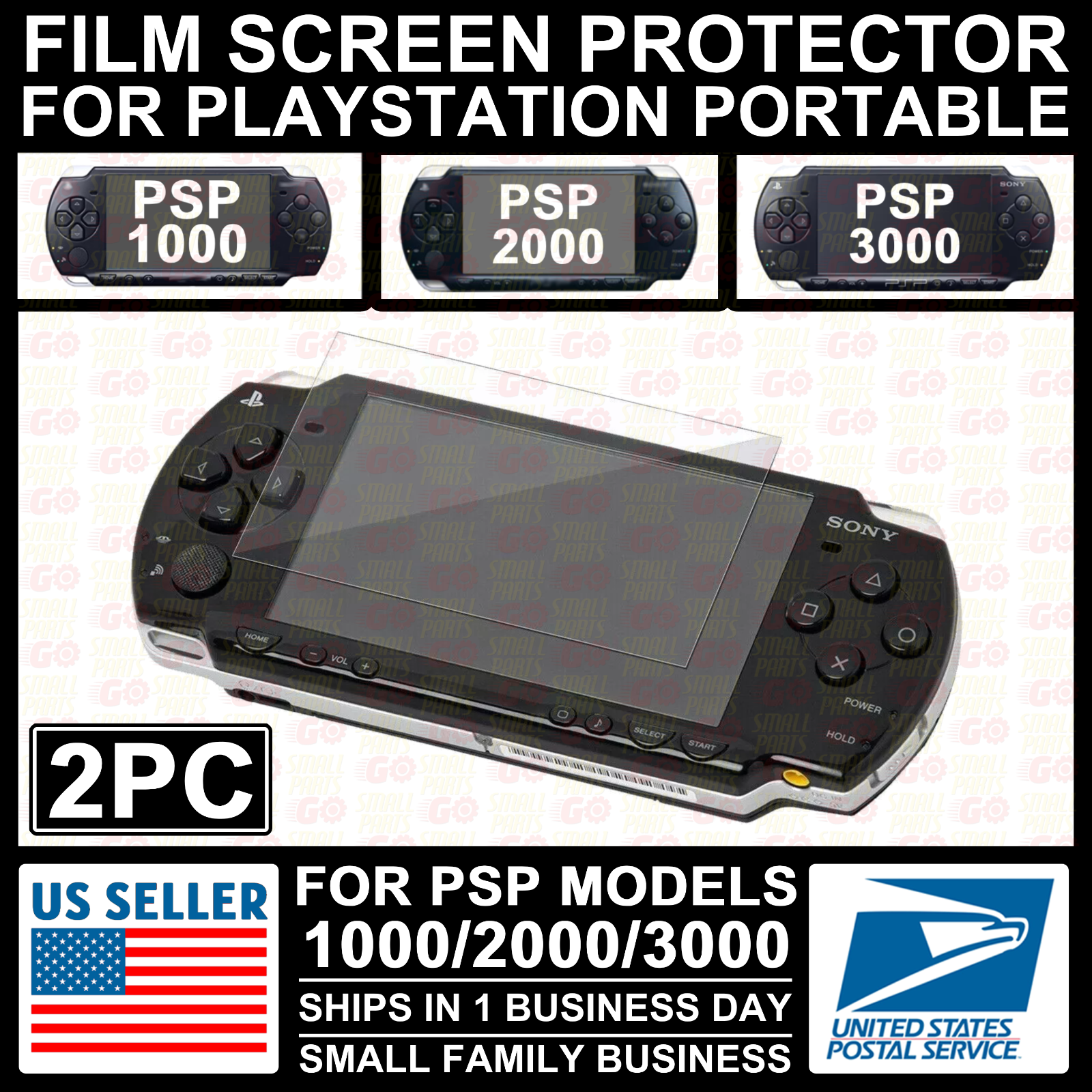 2PC LCD Screen Protector for PlayStation Portable PSP 1000/2000/3000 Console NEW