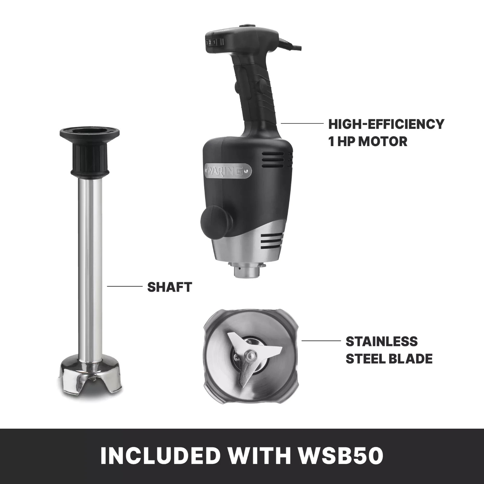 Waring WSB50 12" Variable Speed Heavy Duty Big Stik Immersion Blender