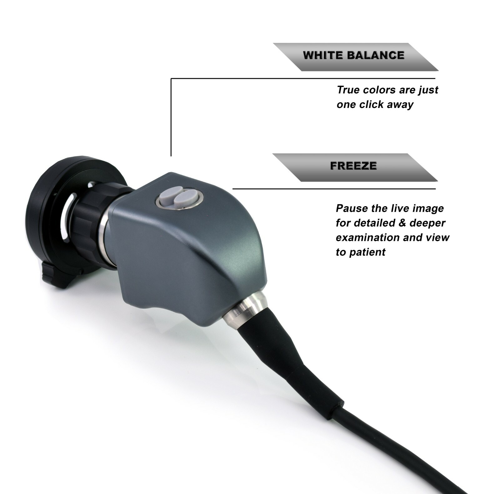 Portable Endoscopy Camera & Cold LED Light Source HD USB ENT Medical Endoscope