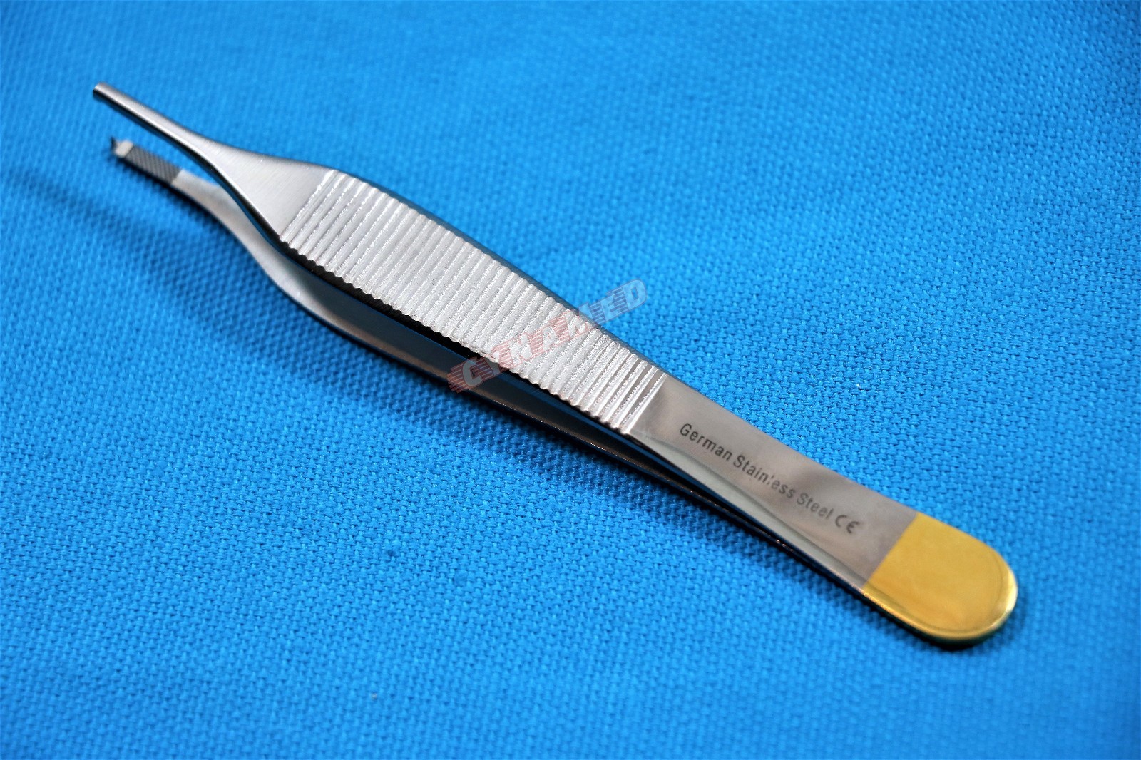 GERMAN T/C ADSON TISSUE KOCHER FORCEPS 1X2 TEETH 4.75" with tungsten carbide