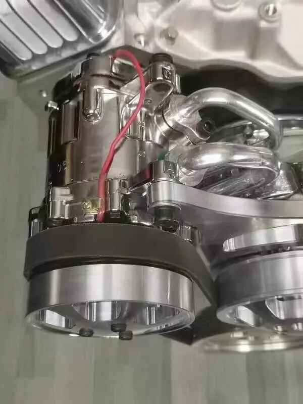 SBC Chevy 327 350 400 Aluminum Front Drive Serpentine Pulley & Bracket Kit 6 Rib