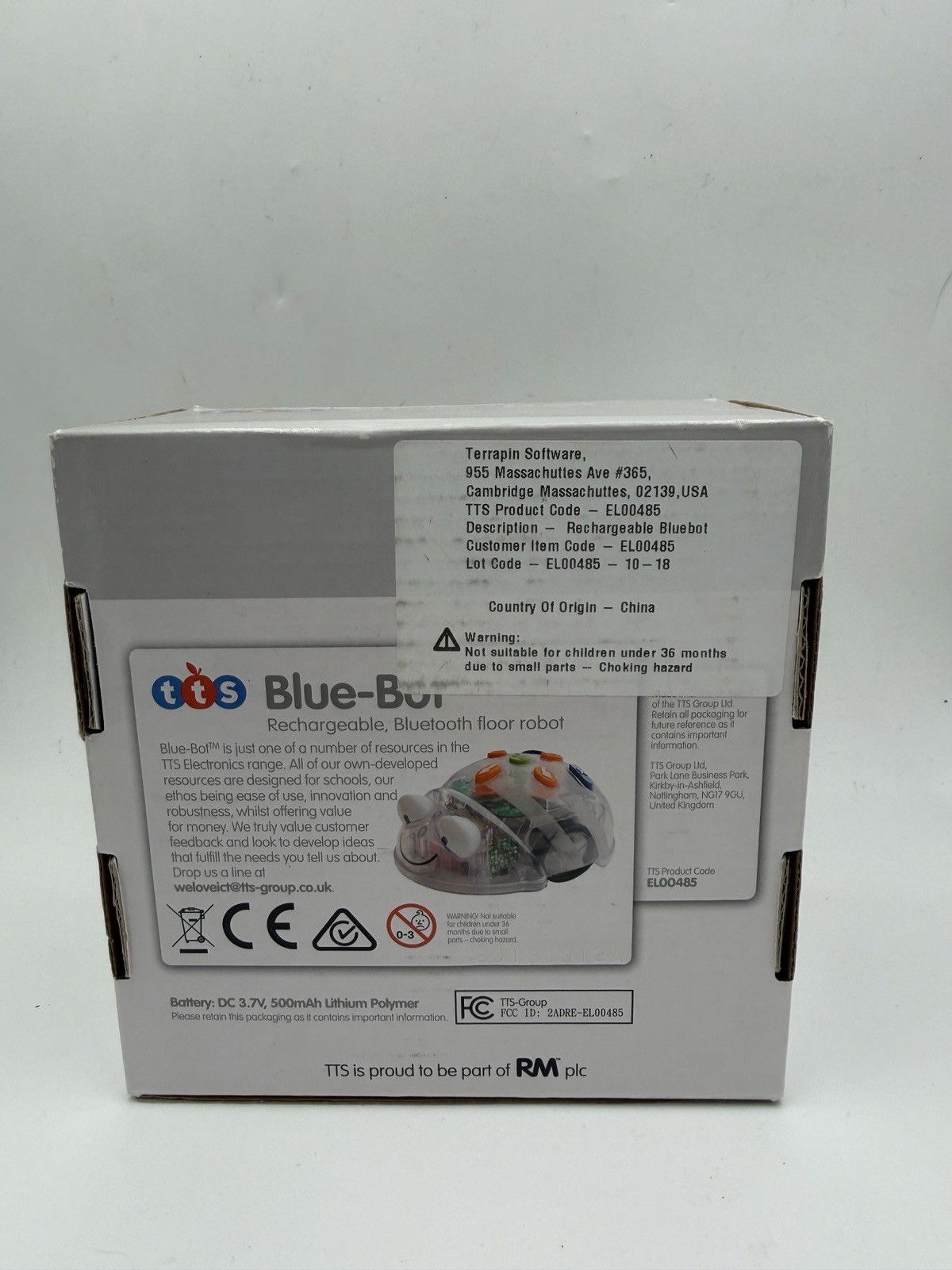 TTS Blue-Bot Bluetooth Programmable Floor Robot - W/Box, Manual & Cable - Tested