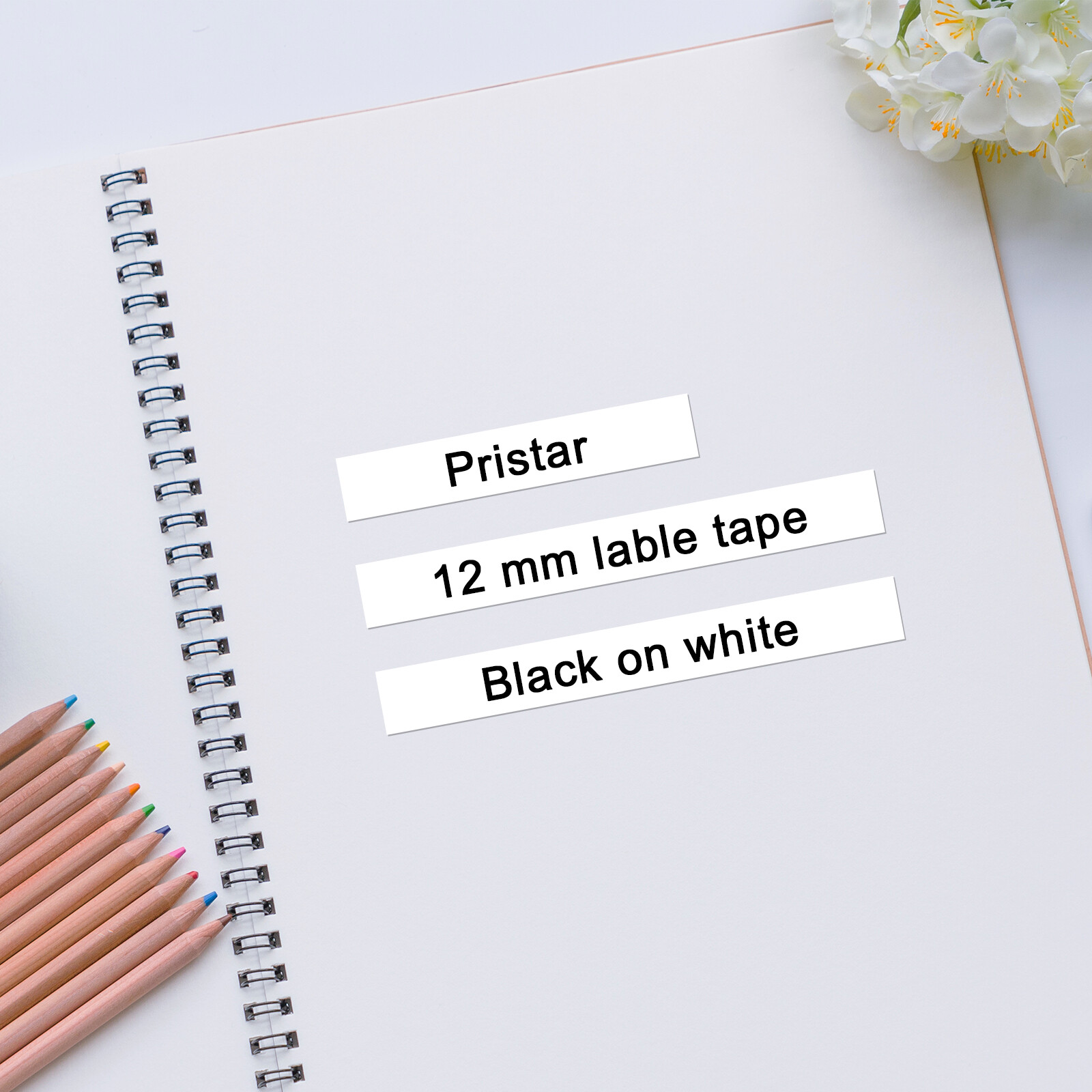10PK Dymo Letratag Refill 91330 White Paper 12mm Label Tape 1/2 for Dymo LT-100H