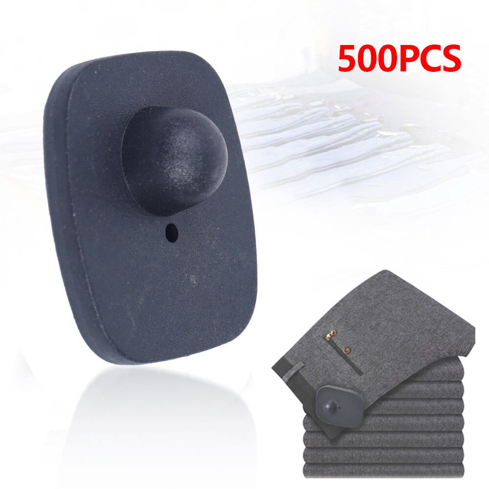 500X EAS Hard Tags Security Lock Tags+Pin Anti Theft Clothing Magnetic Buckle