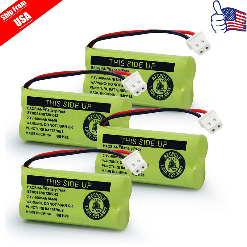 4X Cordless Phone Battery For BT283342 BT262342 AT&T BT266342 Empire CPH-515J