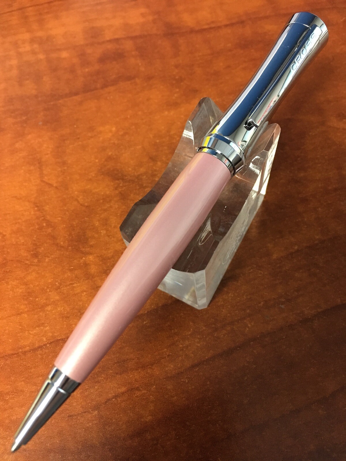 Cross Parasol Chrome and Pink Twist Ballpoint Pen -- DAMAGED PACKAGING