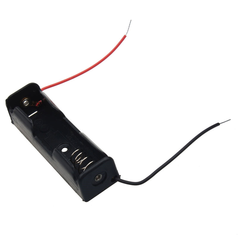 1/2/3/4/5/6/8/10 AA Battery Holder Slot Case Plastic Storage Box Wire Leads Flat