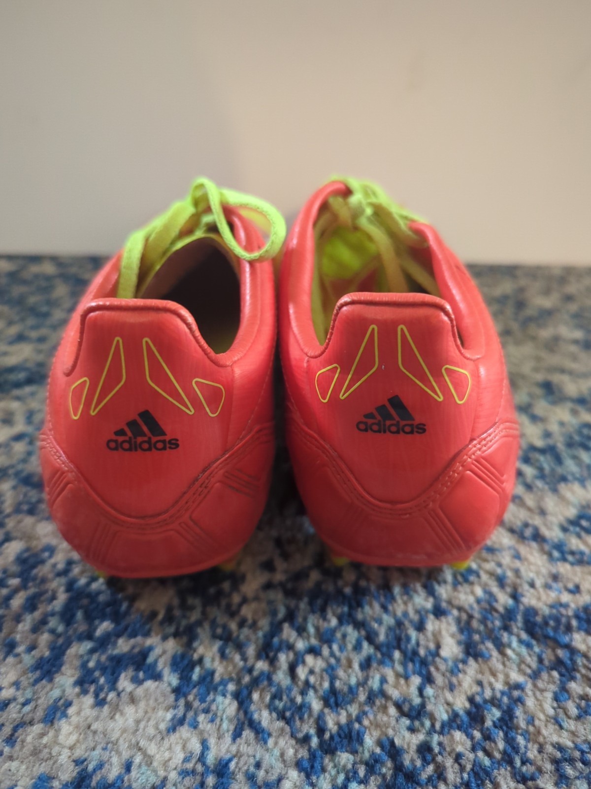Adidas F50 Adizero HG US 7.5 Outdoor Soccer Cleats V24790 Orange And Yellow Nice