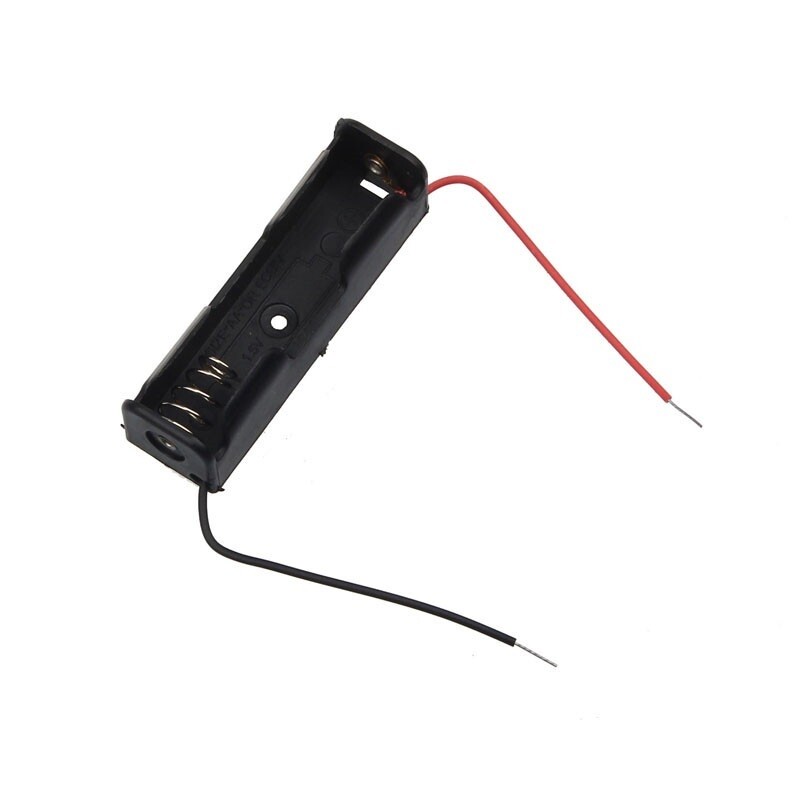 1/2/3/4/5/6/8/10 AA Battery Holder Slot Case Plastic Storage Box Wire Leads Flat