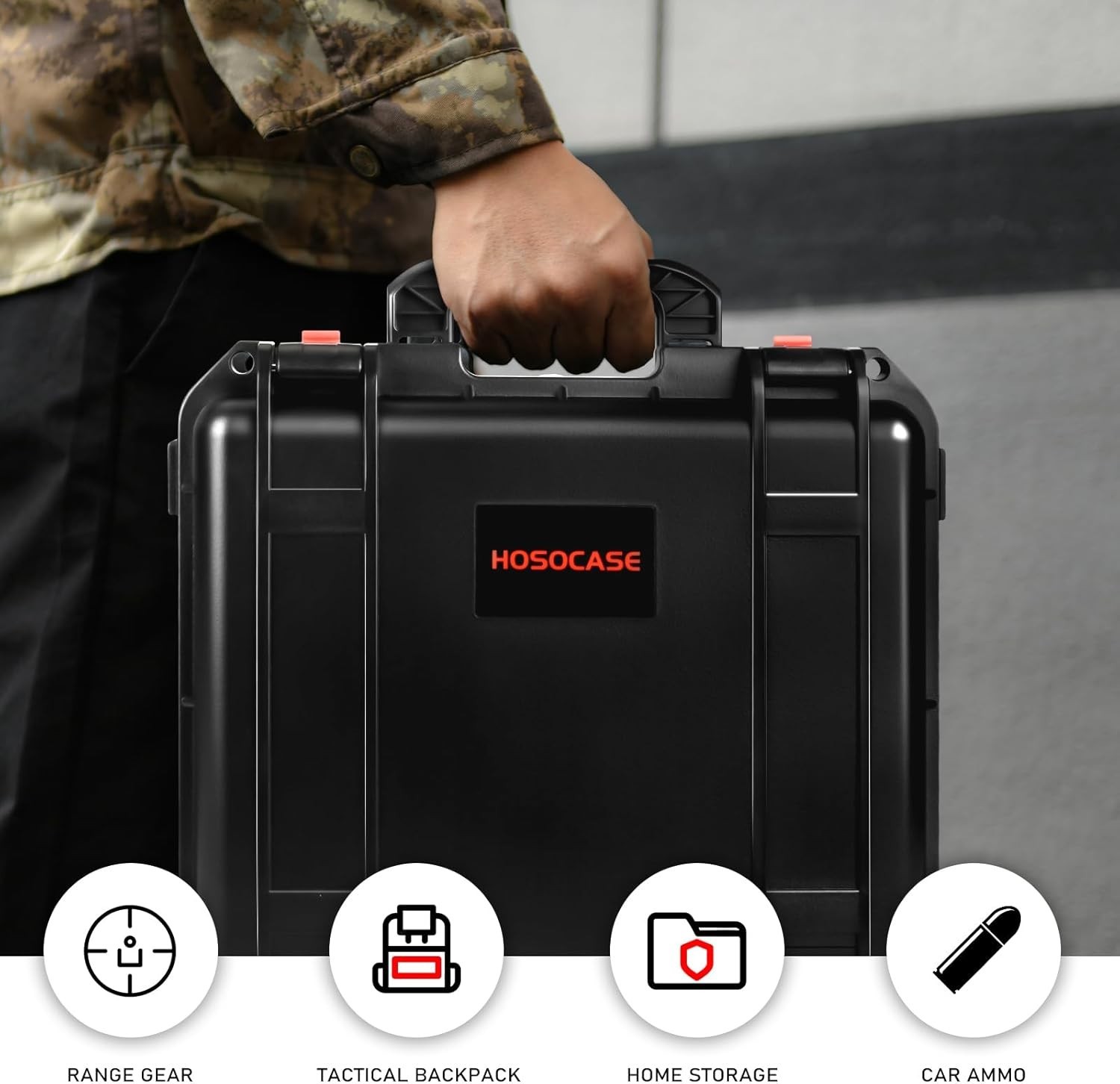 9mm Ammo Box Storage Case: Waterproof Ammo Case Organizer, Durable Ammunition Ca