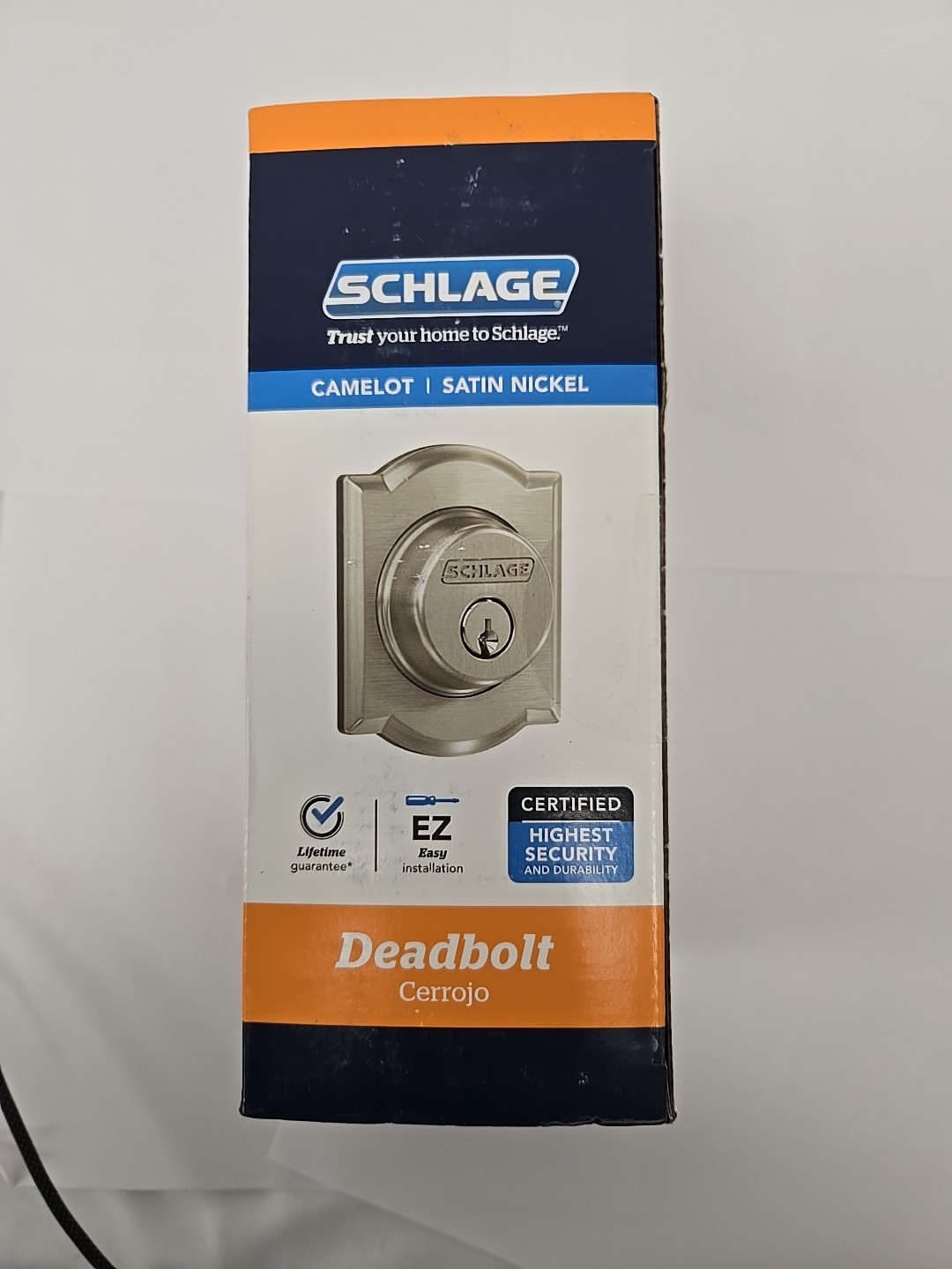 Schlage Satin Nickel Camelot Outside Deadbolt B60N G CAM 619 BLOWOUT SALE!!