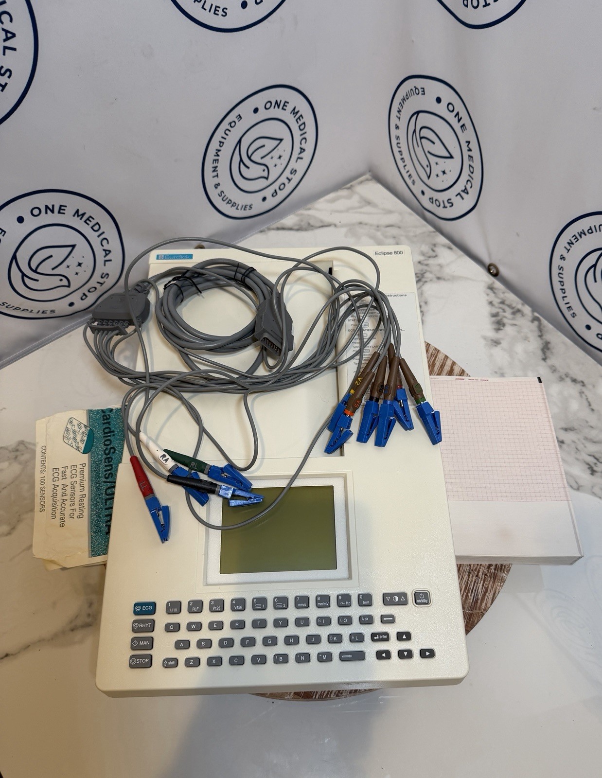 Burdick Eclipse 800 ECG/EKG Electrocardiograph Machine / Parts or Repair