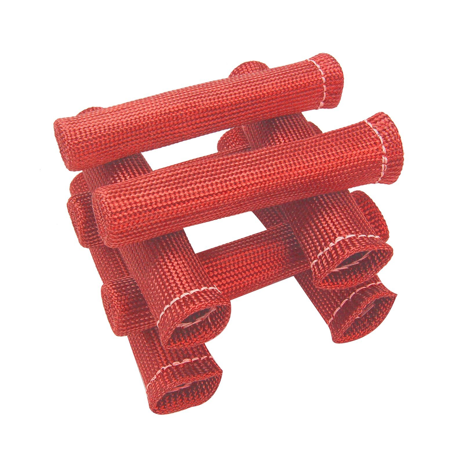 8PCS Red 1200° Spark Plug Wire Boots Heat Shield Protector Sleeve SBC BBC 350