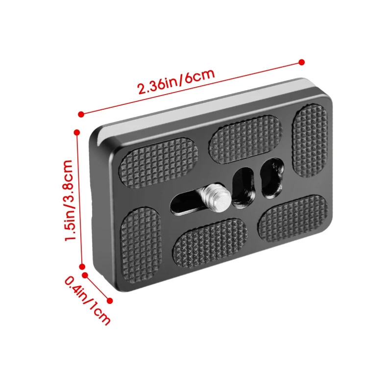 Manbily Pack Of 2 Tripod Head Quick Release Plates for Ball Head Tripod Adapter
