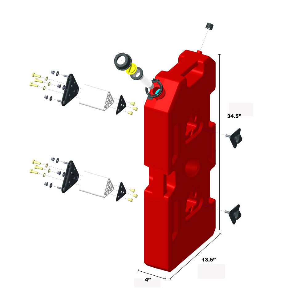 5 Gallon Jerry Gas Can with Mount Bracket for OVERLAND OFF ROAD