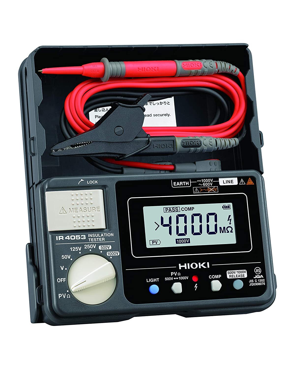 Hioki Electric IR4053-10 Insulation Resistance Tester for Photovoltaic System