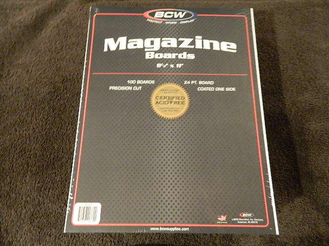 100 New BCW Magazine Bags And Boards - Acid Free - Archival Magazine Storage