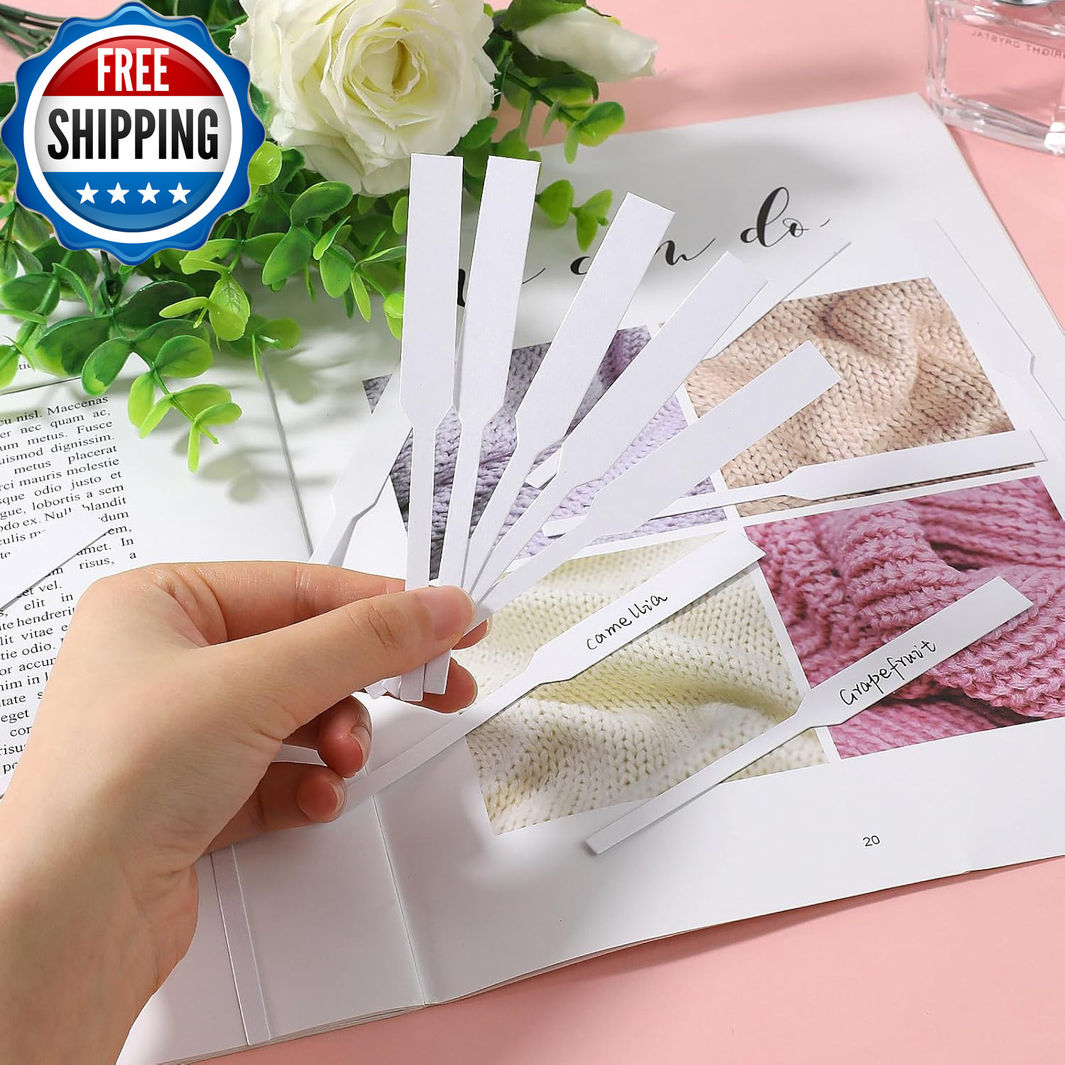 200 PCS Perfume Test Strips Paper Disposable White Perfume Paper Strips, Perfume