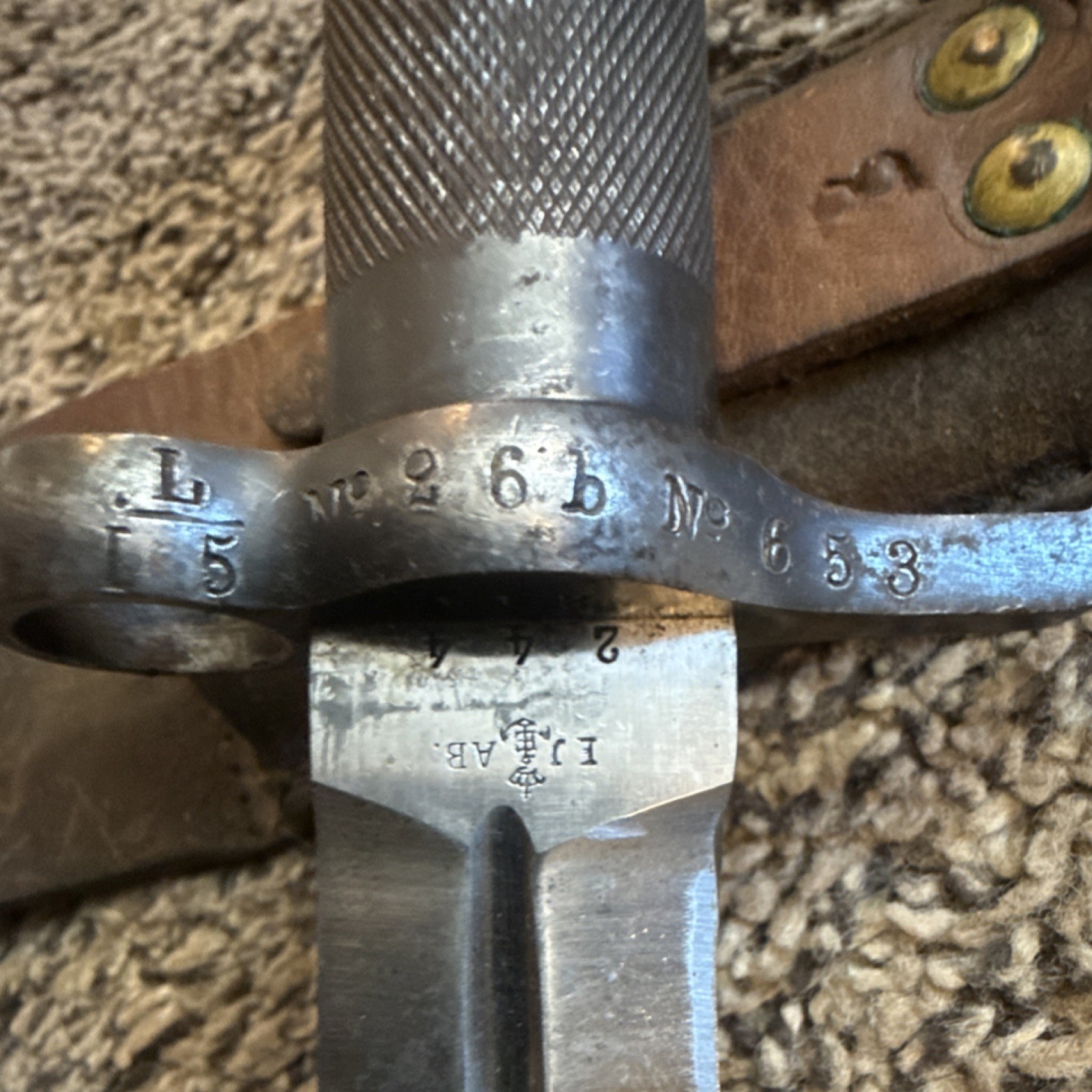 Swedish m96 Bayonet Original with Scabbard and Leather Frog