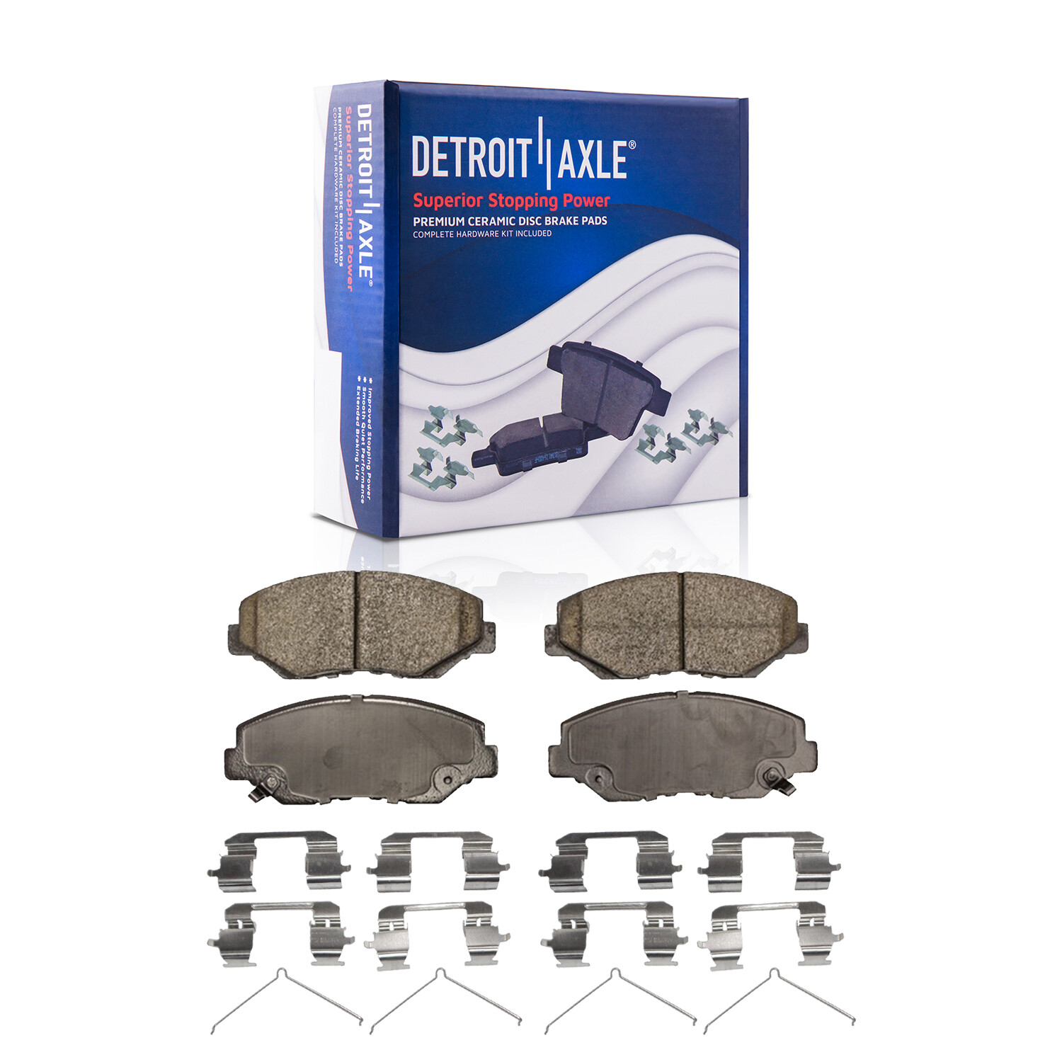 Front & Rear Disc Rotors + Ceramic Brake Pads for 2003 - 2007 Honda Accord 2.4L