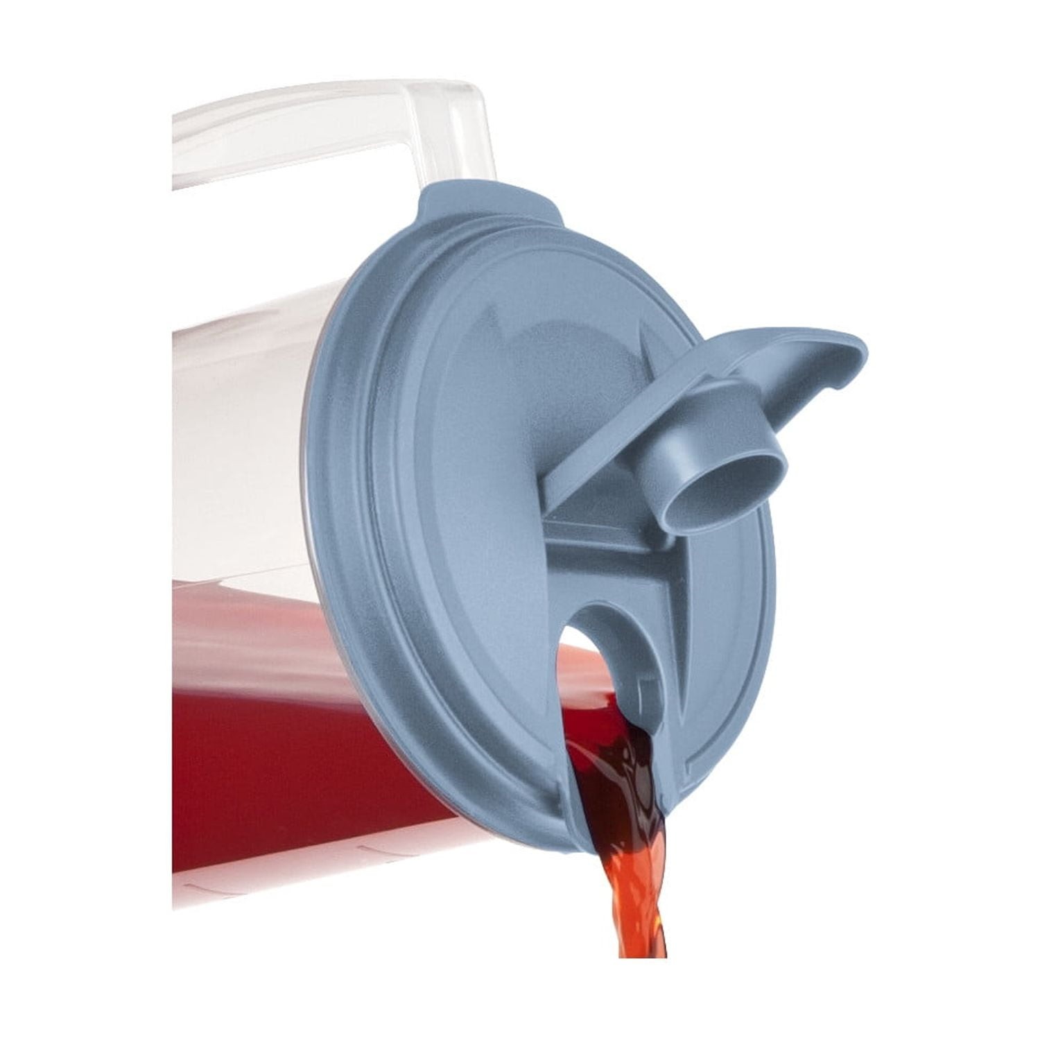 (2 pack) Sterilite 2 Quart Round Pitcher, Clear Plastic, Light Blue