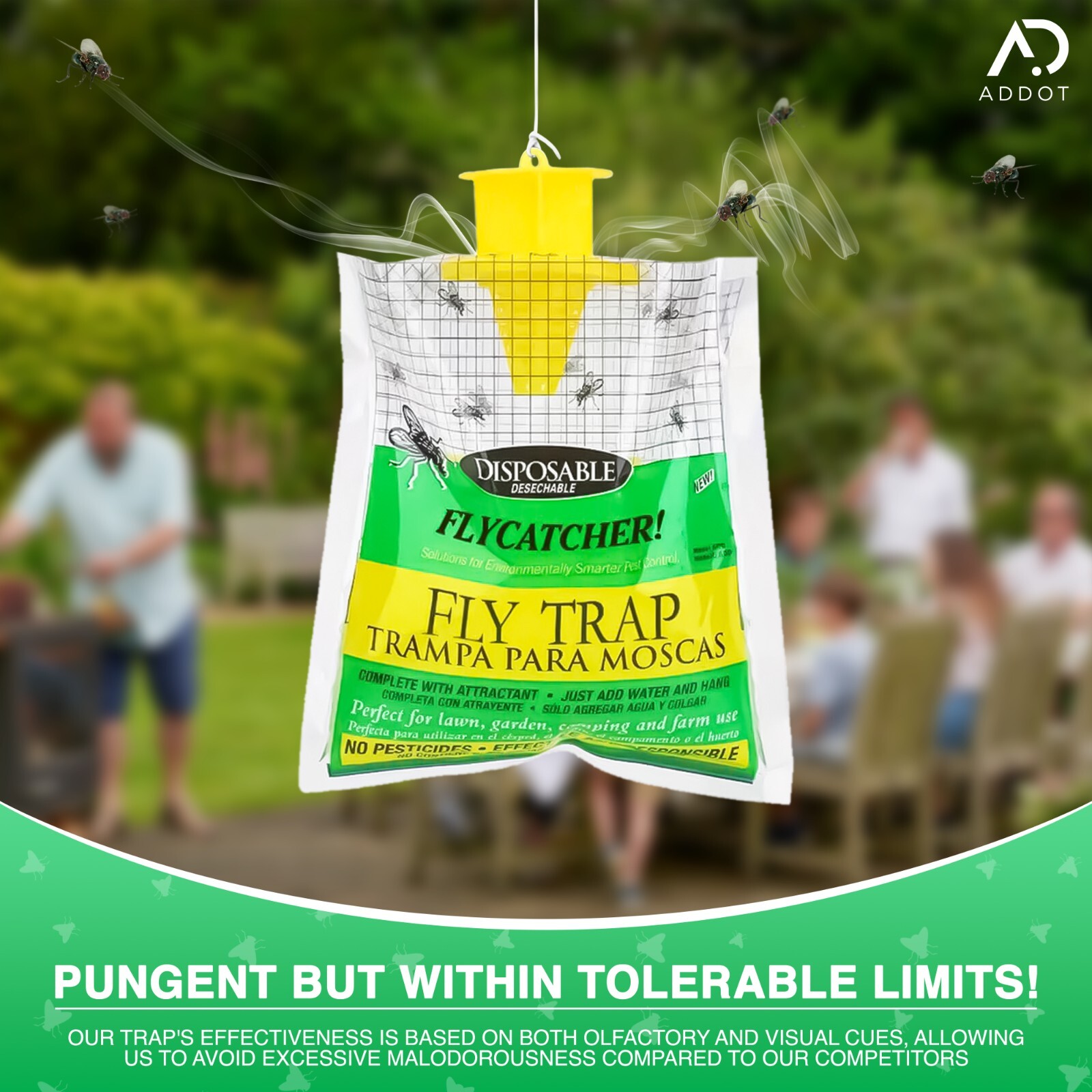 Outdoor Disposable Fly Trap / Fly Catcher - Hanging Style (4 Pack)