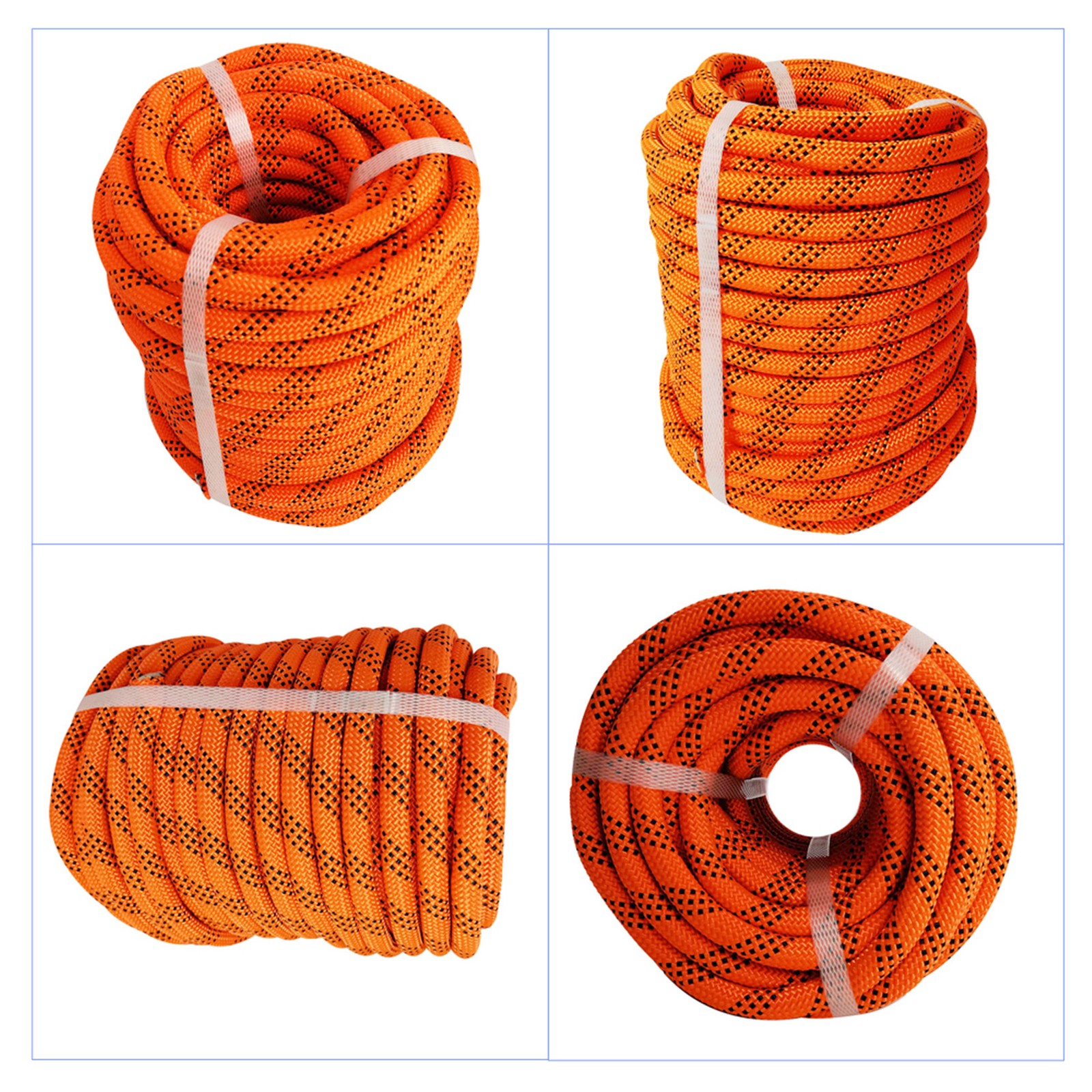 1/2" × 100' 6180Lbs Breaking Strength Bull Rope Double Braid Polyester Rope