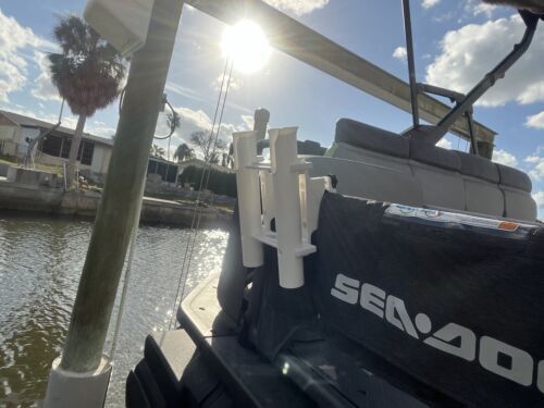 Fishing Rod Holder CLAMP2 Pontoon SeaDoo Switch ATV UTV Golf Cart Brush Rail