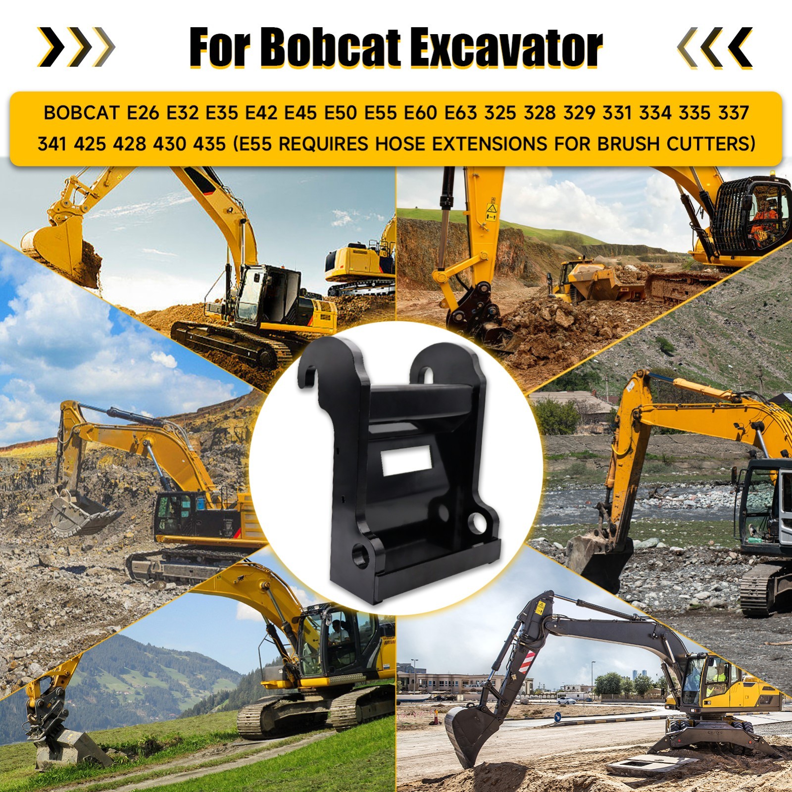 Quick Attach Excavator Coupler Bracket For Bobcat X-change E26 E32 E35 E42 E50