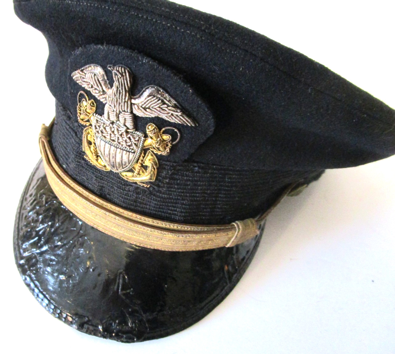 Pre WW2 Navy Ensign's Visor ID'ed