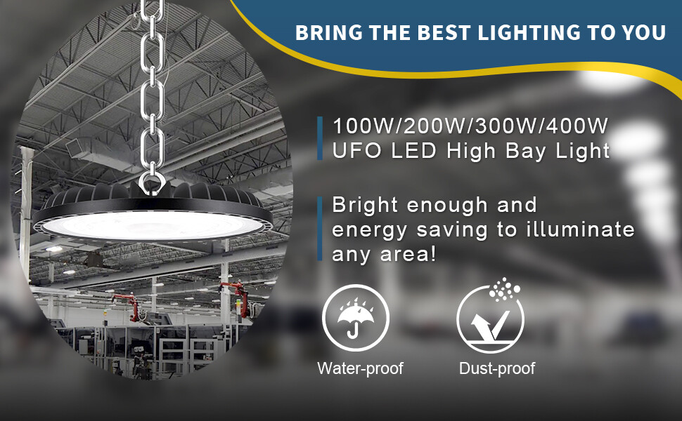 10Pcs 300W UFO LED High Bay Light Industrial Commercial Factory Gym Shop Light