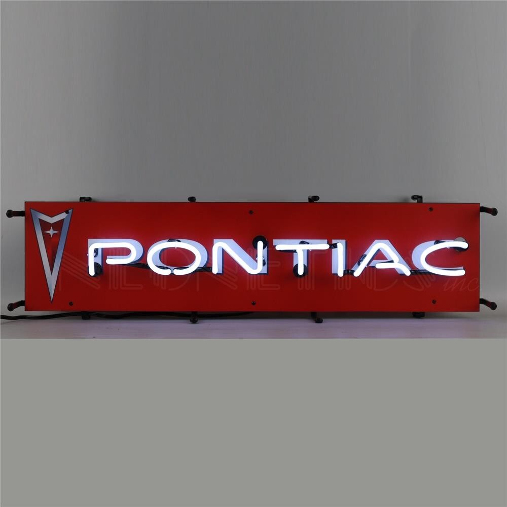 Pontiac Logo Junior Colorful Neon Wall Sign w Backing Neonetics 32" 5SMLPN