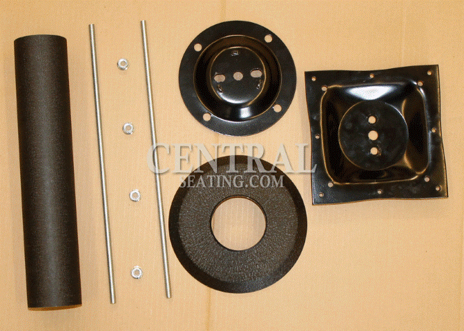 Bolt Down Bar Stool Replacement Base Leg Column Set 26" Tall