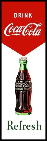 Drink Coca Cola - REFRESH - Vertical Style NEW Metal Sign 6"x18" Free Shipping