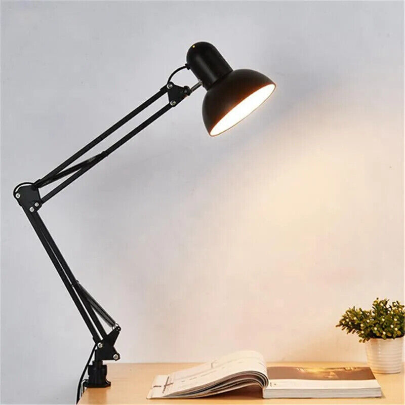 Lamp Desk Architect Arm Swing Adjustable Light Table Clamp Black Metal USA Plug