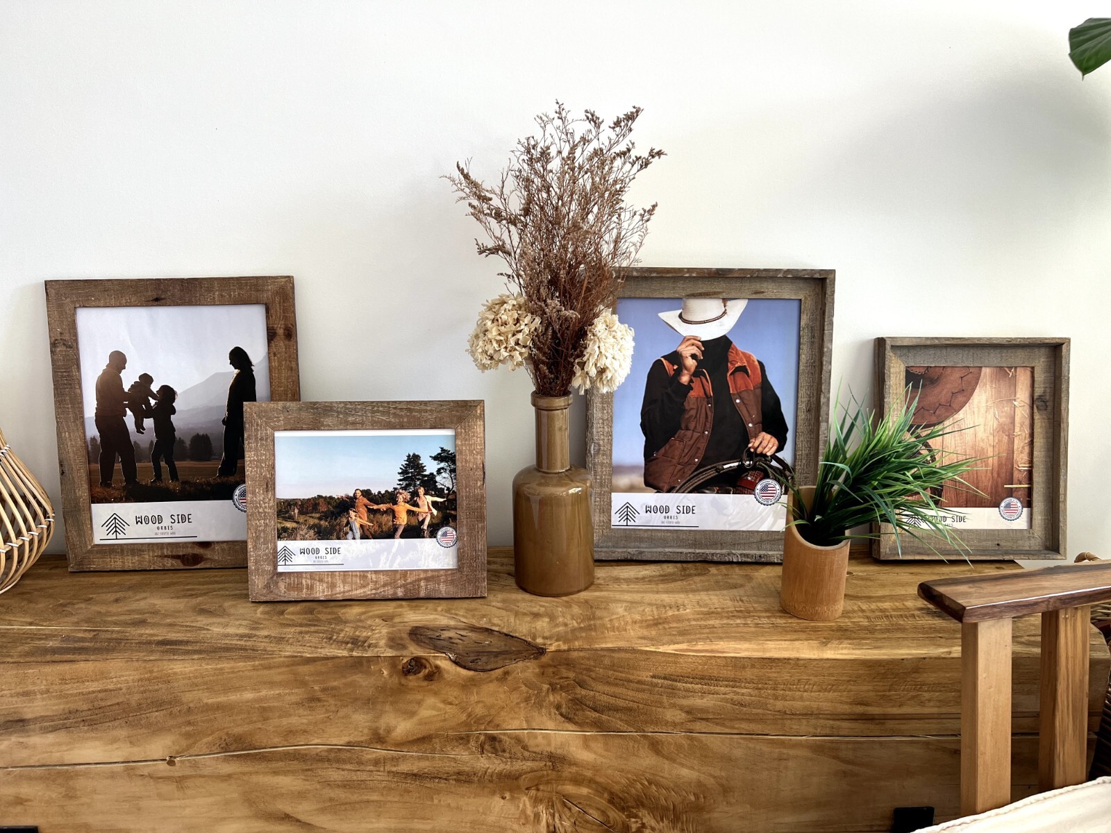 Rustic Barnwood Picture Frames - Natural Reclaimed Wood, 1 3/4" Frame Width