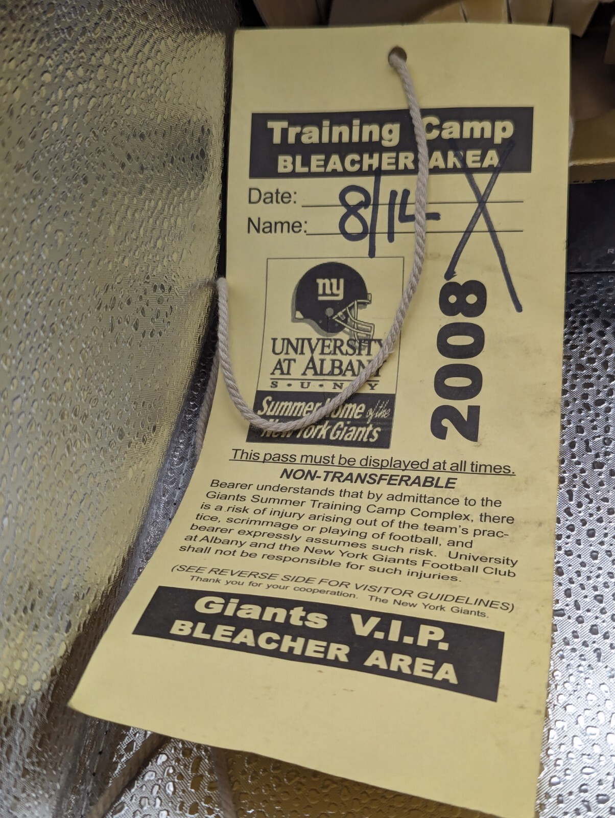 WILSON NFL GAME FOOTBALL AUTHENTIC DUKE 2008 NY Giants Replica