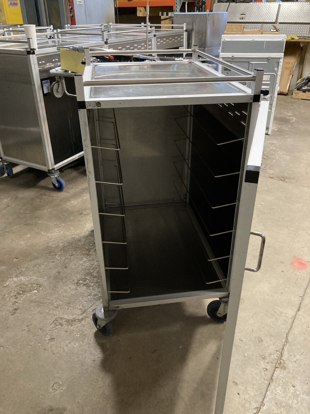 Hupfer 12 Tray Hospital Grade Delivery Cart. And Very Good Shape./Stainless .￼￼