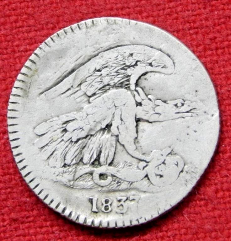 1837 NY 1 Cent HT-268, Feuchtwanger's ~ Free USA Shipping