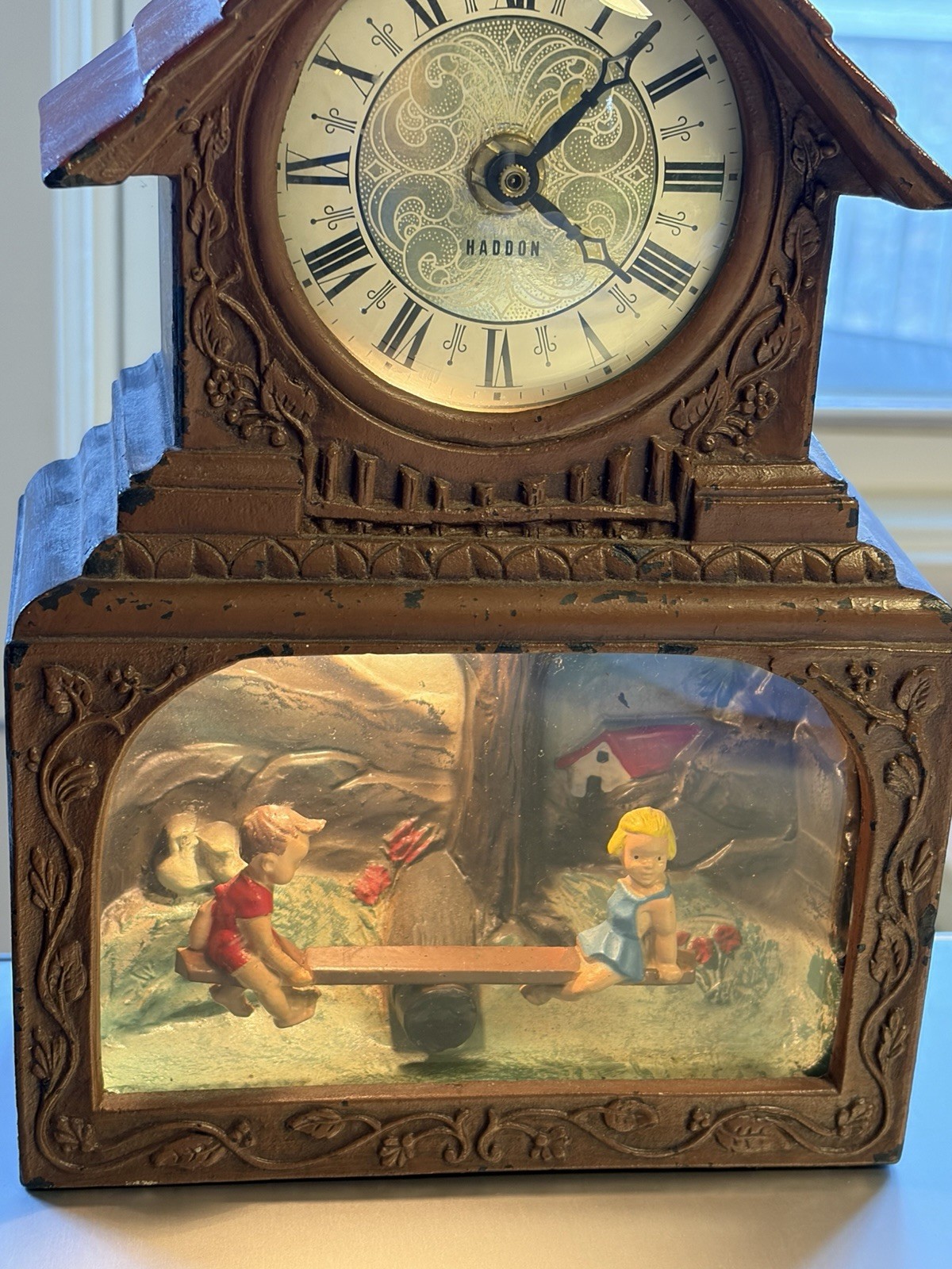 Vintage Haddon Model 15 "The Teeter Totter" Animated Motion Lighted Clock Works