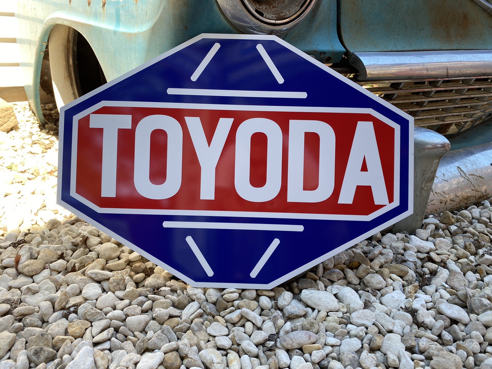 Antique Vintage Old Style Toyoda Toyota Sign!
