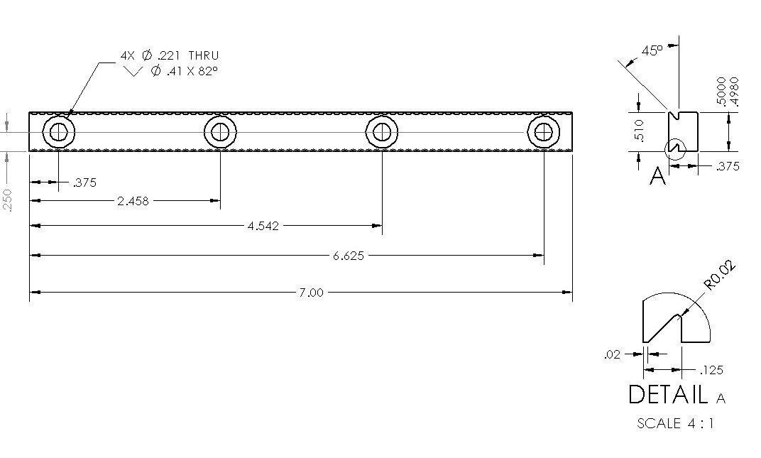 7" Serrated Vise Jaw Set for 6" Kurt Style Vise
