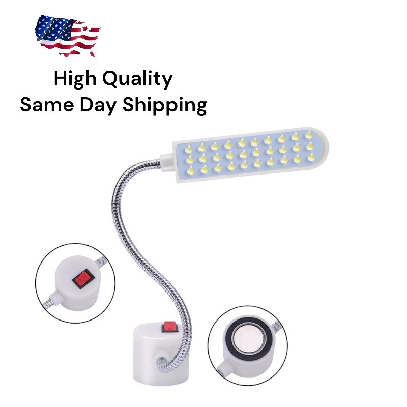 30 Led Sewing Machine Light Gooseneck Lamp With Magnetic Base (1/2/3/4/5/7/10pc)