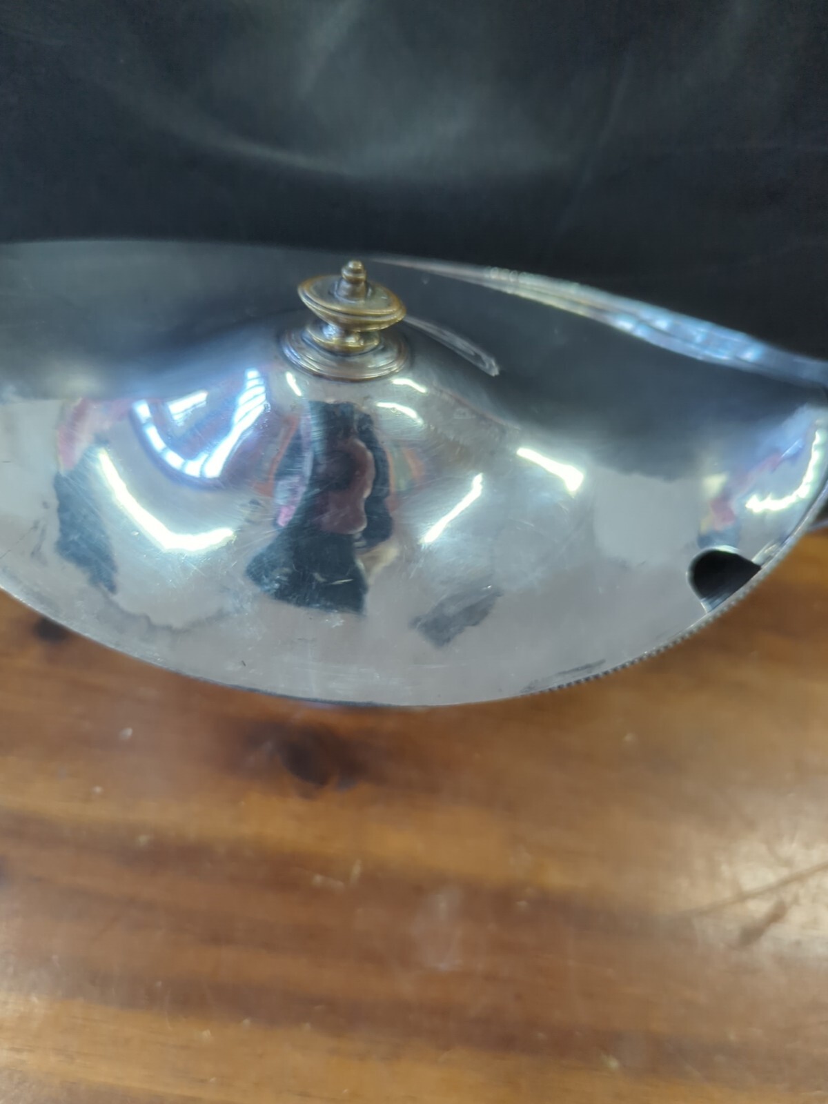 Antique English Silver Plate Georgian Style Sauce Tureen John Scofi London