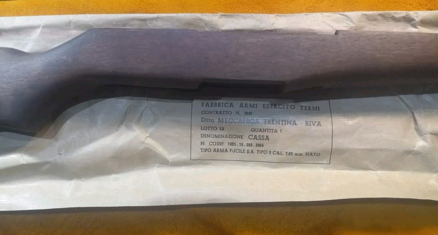 BM59 BM59E Stock Fabrica Armi Esercito Terni Meccanica Trentina M1 Garand WWII