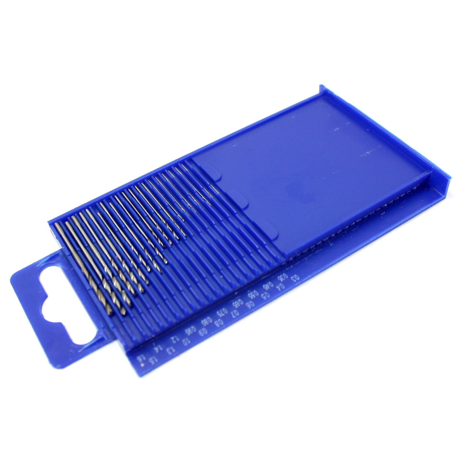 21pc Mini HSS Twist Micro-Drill Bits Set Index 61-80 w/Aluminum Hand Drill hobby