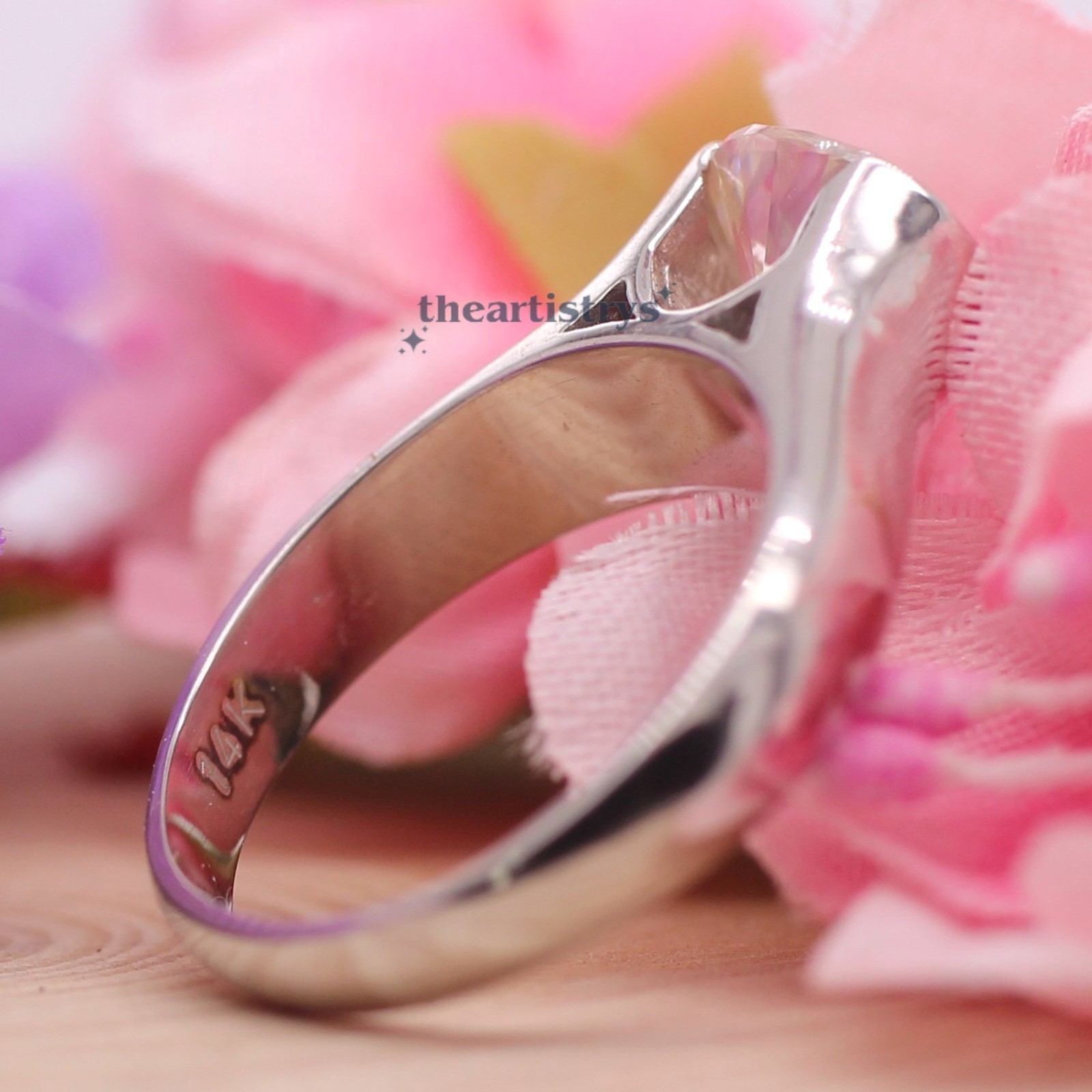 Solid 14K White Gold Moissanite Men's Wedding Ring Excellent Round Cut VVS1 2 CT