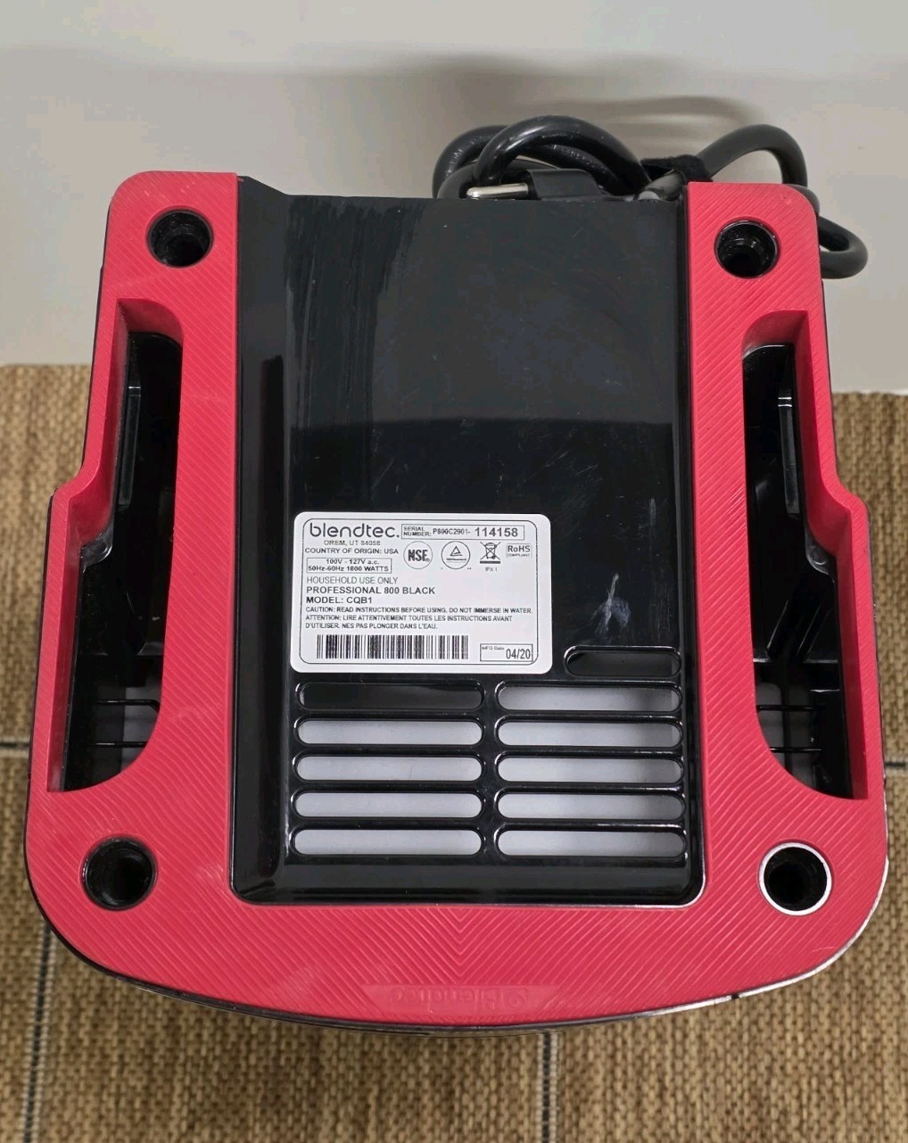 Blendtec Professional 800 Black CQB1 Commerical Blender