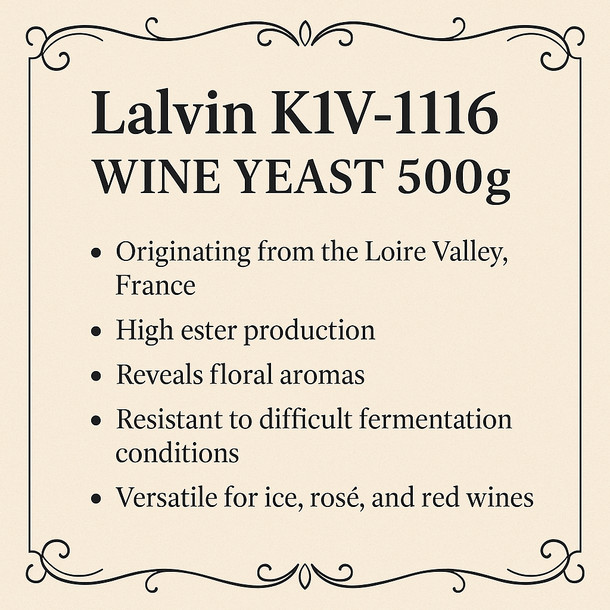 Lalvin Lalvin K1V-1116 Wine Yeast 500g