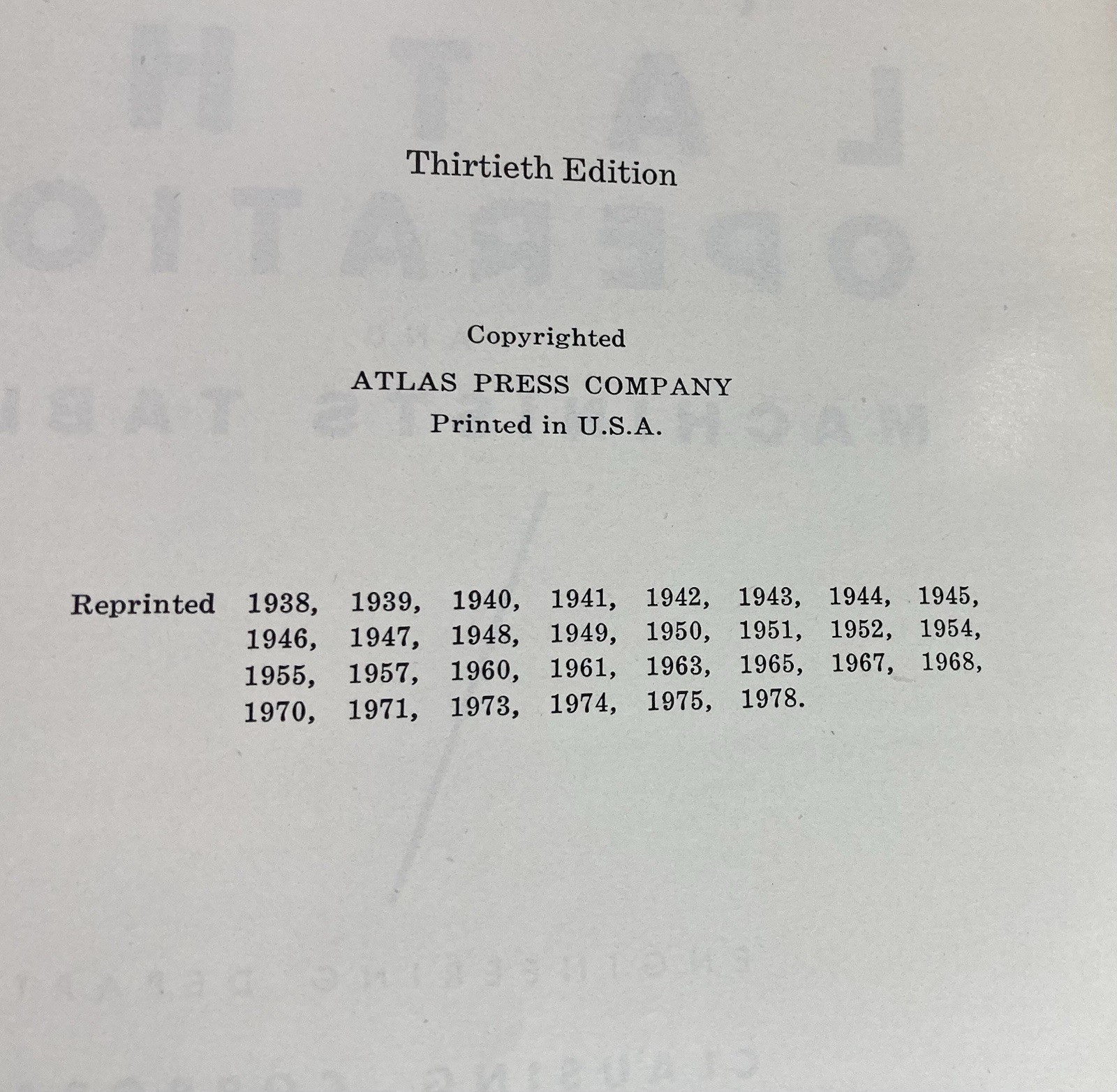 Atlas Manual of Lathe Operation & Machinist Tables Book 1978 13th Edition (Read)